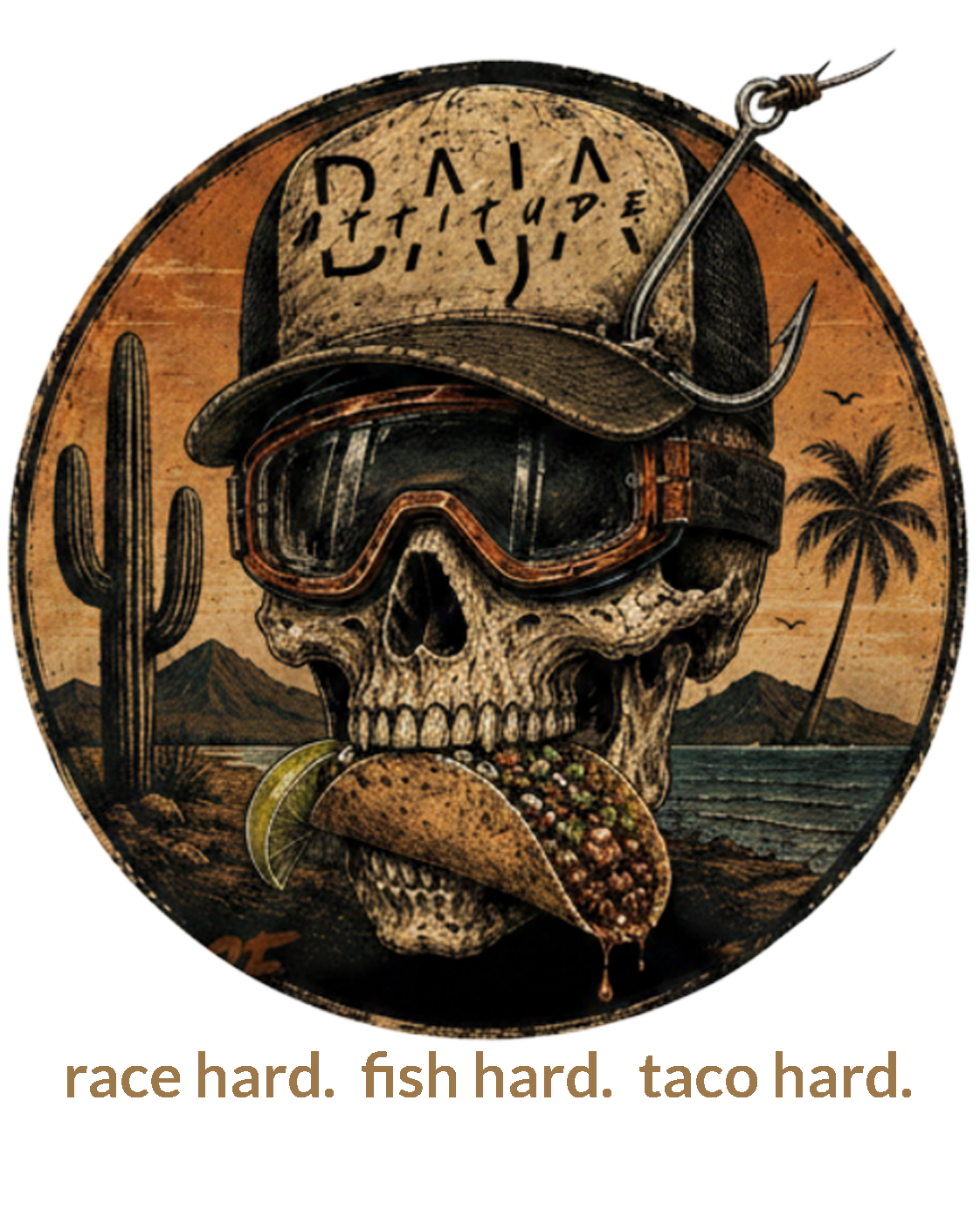 Race Hard. Fish Hard. Taco Hard.